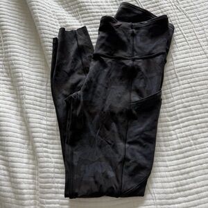 Lululemon fast and free Black Camo High-Waist Leggings